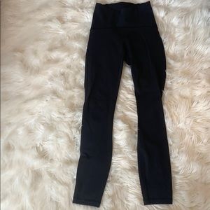 lululemon wunder unders with mesh on calf